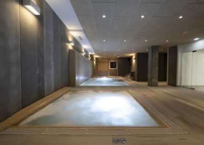 Detalle del hidromasaje con agua caliente en el SPA